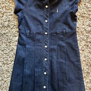 Ralph Lauren Dark Blue Denim Button-Front Dress